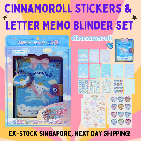 Direct from Japan Stock SG 100% Original Sanrio Cinnamoroll Sticker Card Letter Style Memo Blinder