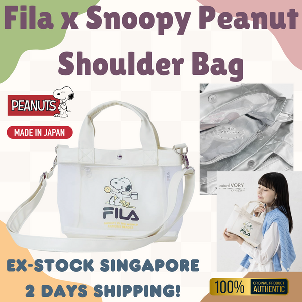 Direct from Japan Snoopy Peanut x Fila Collaboration Lightweight Mini Shoulder Bag (White)