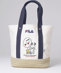 [Direct from Japan] Stock SG 100% Original Snoopy Peanut x Fila Collaboration Canva Lightweight Tote