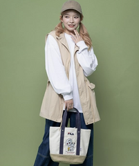 [Direct from Japan] Stock SG 100% Original Snoopy Peanut x Fila Collaboration Canva Lightweight Tote