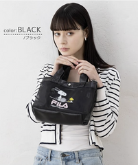 Direct from Japan Snoopy Peanut x Fila Collaboration Lightweight Mini Shoulder Bag (Black)