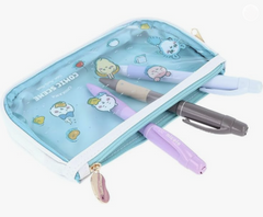 Direct from Japan Stock SG 100% Original Bandai Chiikawa Clear Flat Kids Pouch Pencil Case Blue